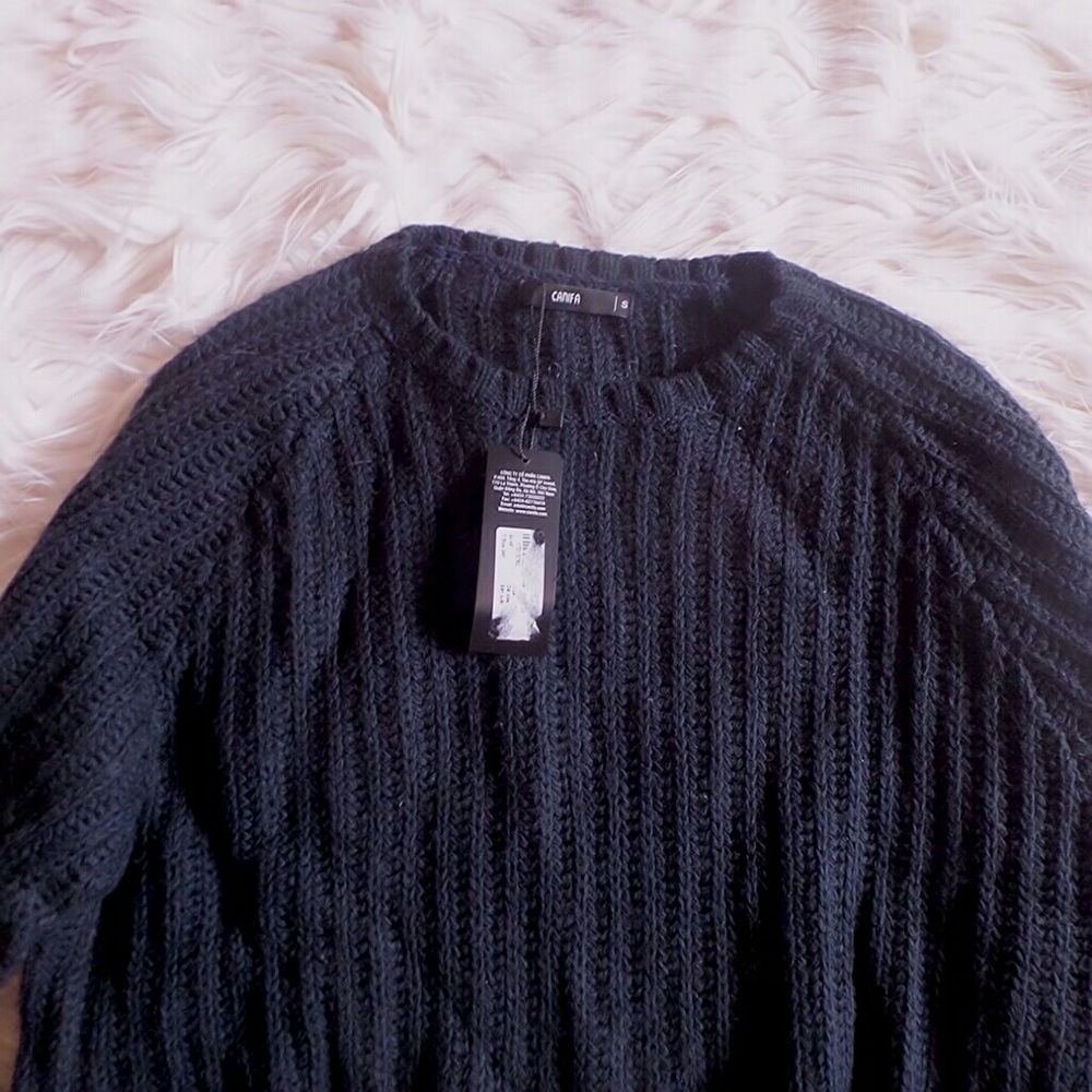 NWT Canifa Dark Blue Crew Neck Pullover Sweater